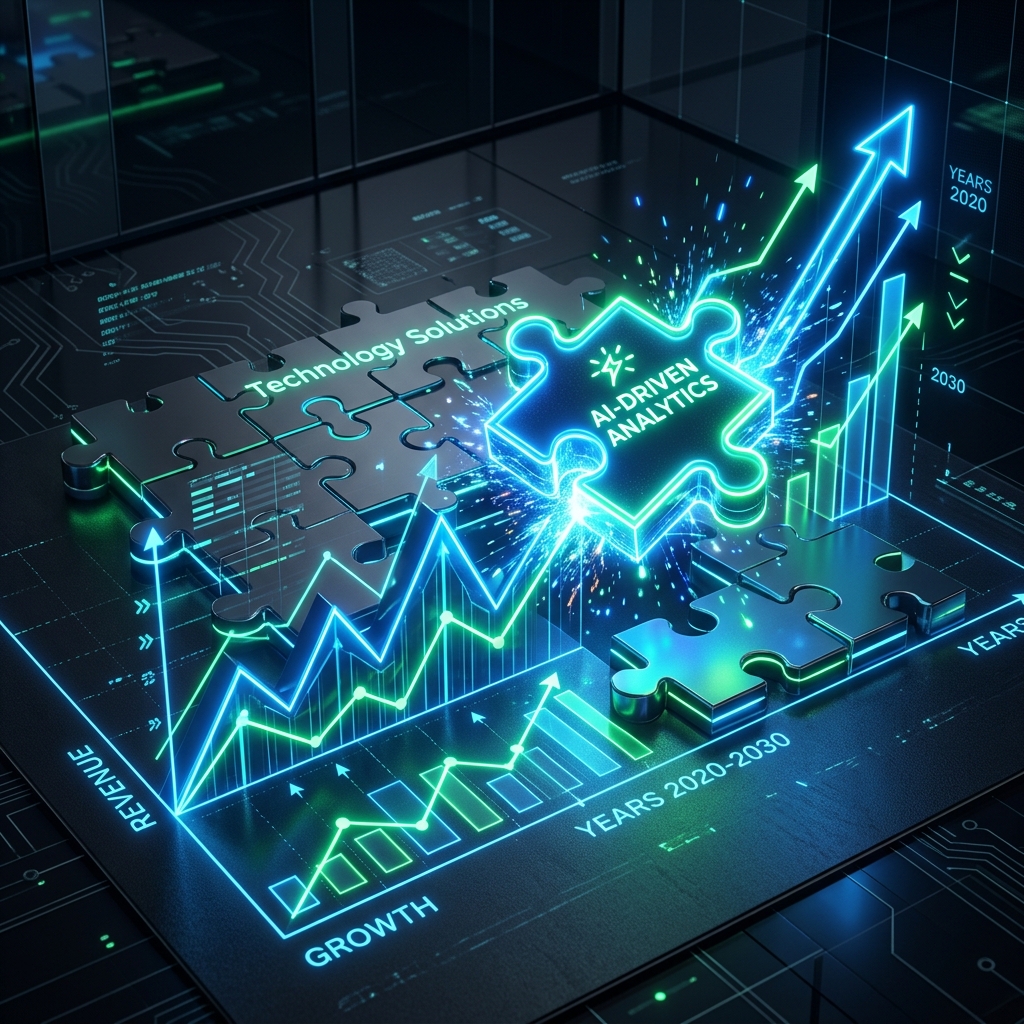 Abstract problem solving financial growth